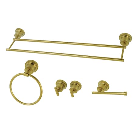 BAH8213478SB Concord 5-Piece Bathroom Accessory Sets, Brushed Brass